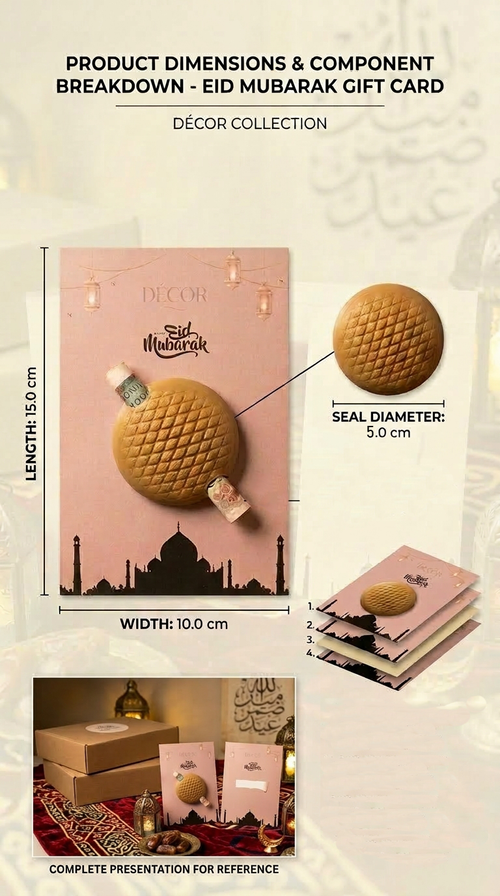 10 Cards — Grand Eidiya Bundle Kahk Eidiya Card – Sweet Eid Money Holder