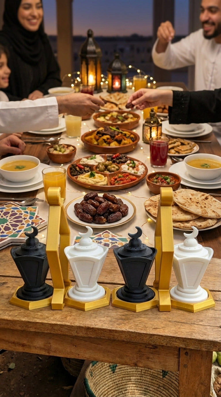 Double Moon Duo (2 sets, 4 pieces-2 Handles) – Ramadan Salt & Pepper Bundle